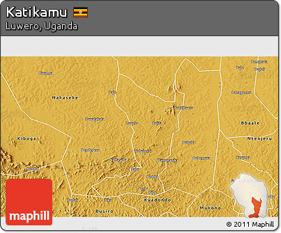 Physical 3D Map of Katikamu