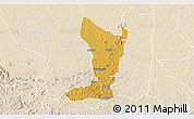 Physical 3D Map of Katikamu, lighten