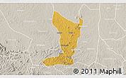 Physical 3D Map of Katikamu, lighten, semi-desaturated