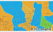 Physical 3D Map of Katikamu, political outside