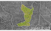 Satellite 3D Map of Katikamu, desaturated