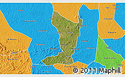 Satellite 3D Map of Katikamu, political outside