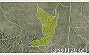 Satellite 3D Map of Katikamu, semi-desaturated