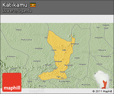 Savanna Style 3D Map of Katikamu