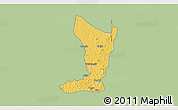 Savanna Style 3D Map of Katikamu, single color outside