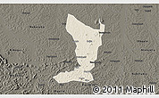 Shaded Relief 3D Map of Katikamu, darken