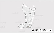 Silver Style 3D Map of Katikamu, single color outside