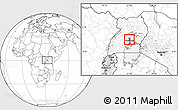 Blank Location Map of Katikamu, highlighted parent region