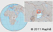 Gray Location Map of Katikamu, highlighted parent region