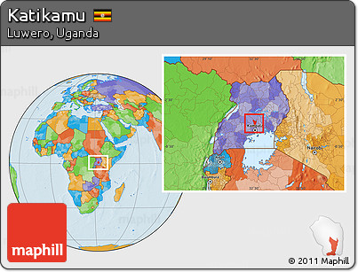 Political Location Map of Katikamu