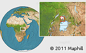 Satellite Location Map of Katikamu, highlighted parent region
