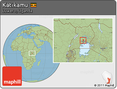 Savanna Style Location Map of Katikamu