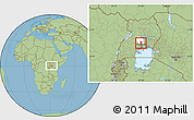 Savanna Style Location Map of Katikamu, highlighted parent region