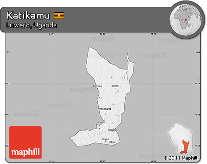 Gray Map of Katikamu, single color outside