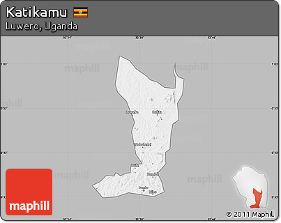 Gray Map of Katikamu, single color outside