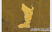 Physical Map of Katikamu, darken