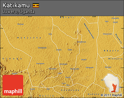 Physical Map of Katikamu