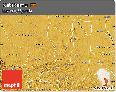 Physical Map of Katikamu