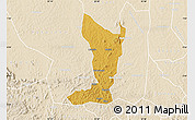Physical Map of Katikamu, lighten