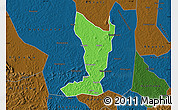 Political Map of Katikamu, darken