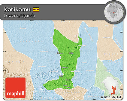 Political Map of Katikamu, lighten