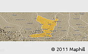 Physical Panoramic Map of Katikamu, semi-desaturated