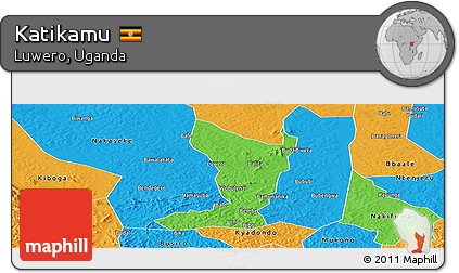 Political Panoramic Map of Katikamu