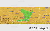 Political Panoramic Map of Katikamu, physical outside