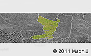 Satellite Panoramic Map of Katikamu, desaturated