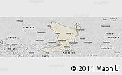 Shaded Relief Panoramic Map of Katikamu, desaturated