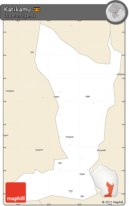 Classic Style Simple Map of Katikamu