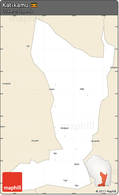 Classic Style Simple Map of Katikamu