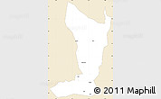 Classic Style Simple Map of Katikamu, single color outside