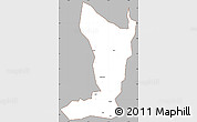Gray Simple Map of Katikamu, cropped outside