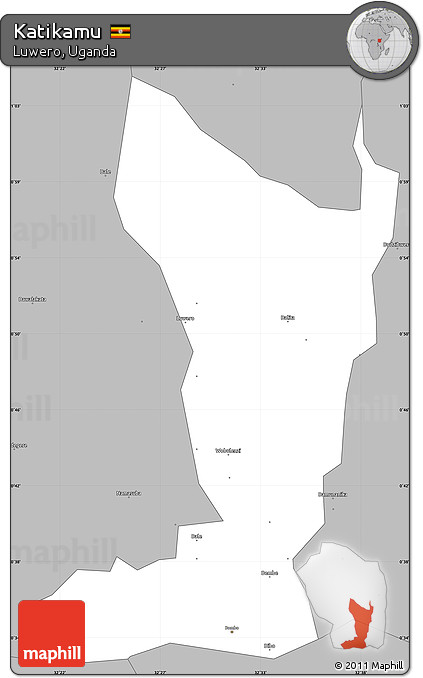Gray Simple Map of Katikamu
