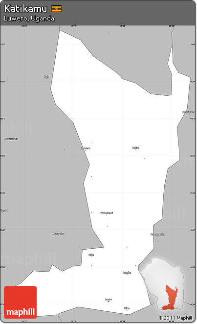 Gray Simple Map of Katikamu