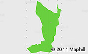 Political Simple Map of Katikamu, single color outside