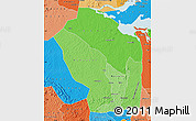 Political Shades Map of Luwero