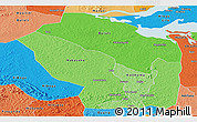 Political Shades Panoramic Map of Luwero