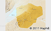 Physical 3D Map of Masindi, lighten