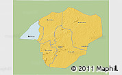 Savanna Style 3D Map of Masindi, single color outside