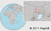 Gray Location Map of Bujenje, highlighted parent region