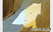 Physical Map of Buliisa, darken