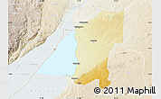 Physical Map of Buliisa, lighten