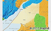 Physical Map of Buliisa, political outside