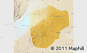 Physical Map of Masindi, lighten