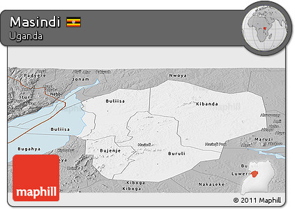 Gray Panoramic Map of Masindi