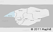 Gray Panoramic Map of Masindi, single color outside