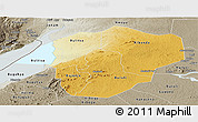 Physical Panoramic Map of Masindi, semi-desaturated