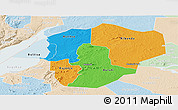 Political Panoramic Map of Masindi, lighten
